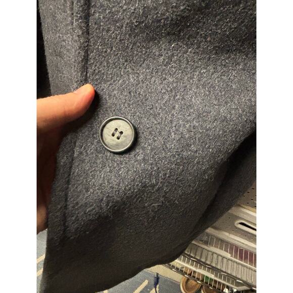 Pendleton Vintage wool trench coat  Gray USA Long Sleeve  Button up. - Picture 7 of 8